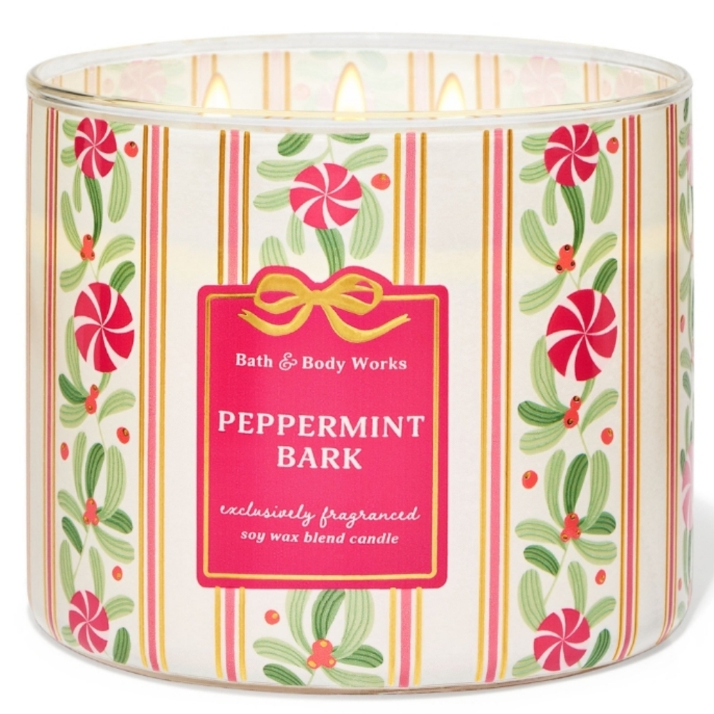 Pepermint Bark 3-wick candle